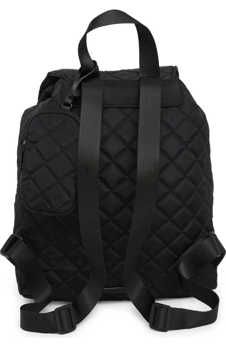 Madden Girl Quilted Nylon Drawstring Backpack, Alternate, color,