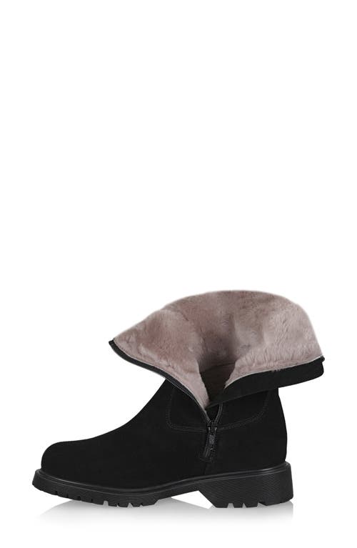 La Canadienne Hogan Waterproof Genuine Shearling Lined Boot In Black