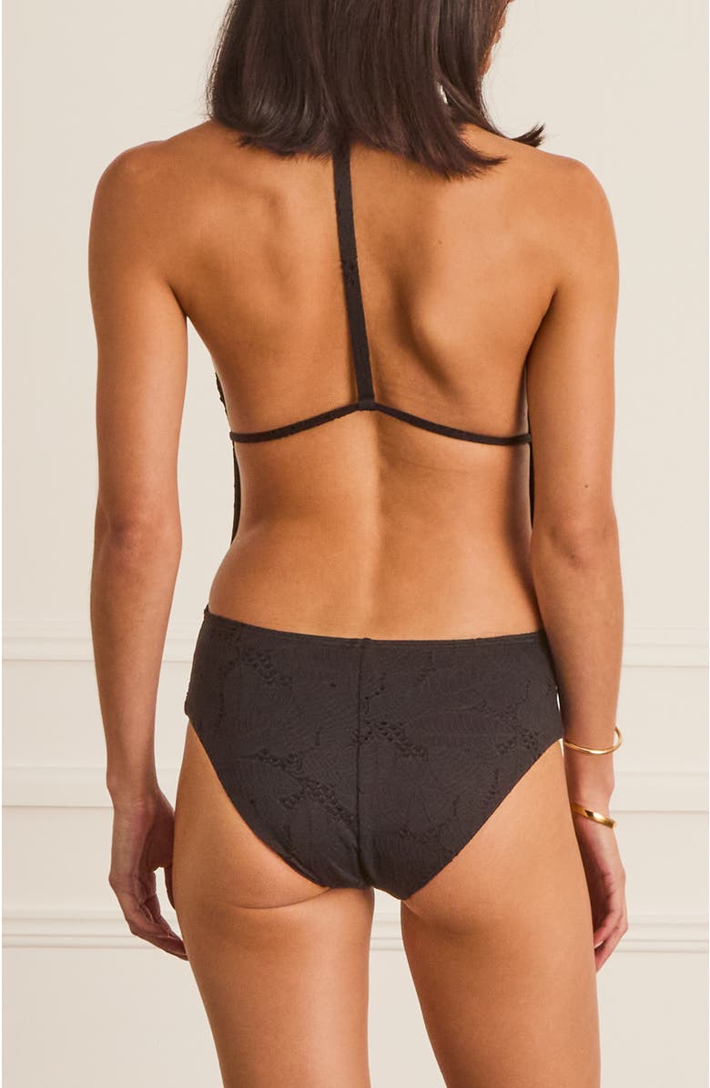 Aqua Blu Scoop Neck Isabella One Piece, Alternate, color, Black