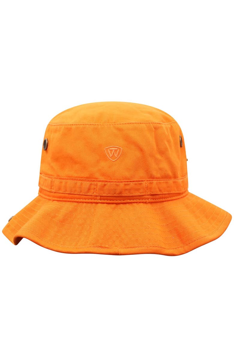 TOP OF THE WORLD Men's Top of the World Light Orange Tennessee Volunteers Angler Washed Bucket Hat, Alternate, color, Light Orange