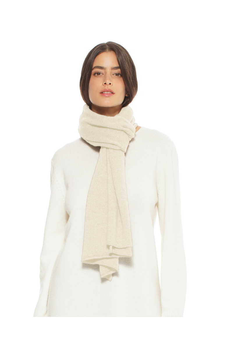 Monticelli Cashmere Pure Cashmere Cloud-Soft Scarf, Main, color, Milk White