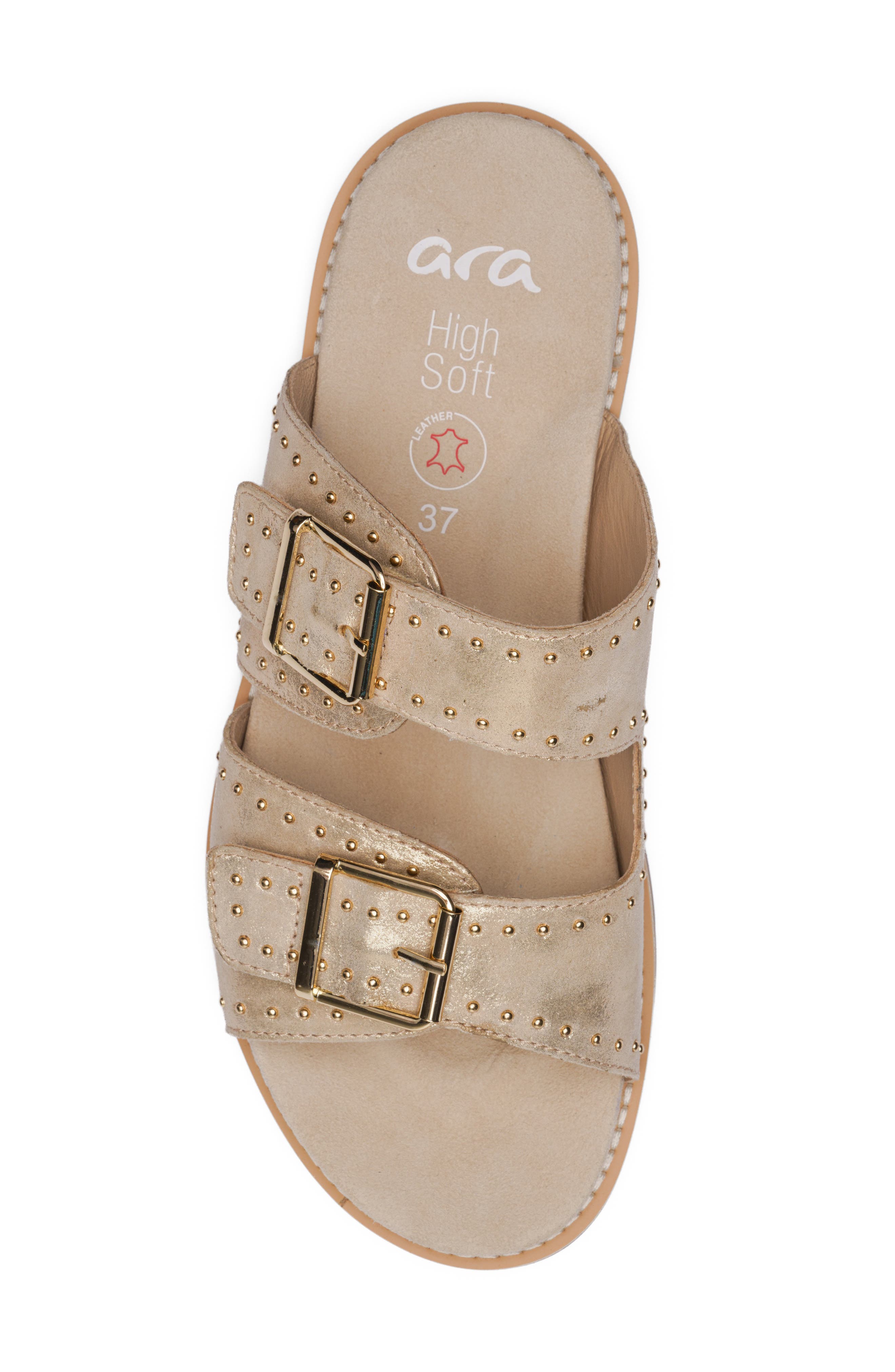 Elm Studded Buckle Strap Slide Sandal, Alternate, color, SHELL