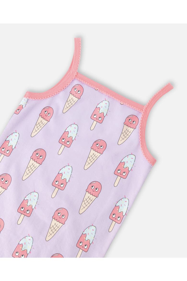 Organic Cotton Ice Creams Two-Piece Pyjama Set, Alternate, color, Lilac Printed Ice Creams