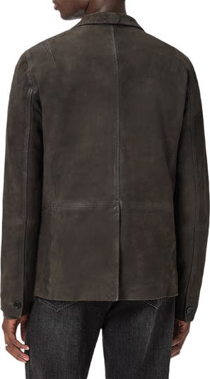 AllSaints Monet Waxed Suede Blazer | Nordstrom