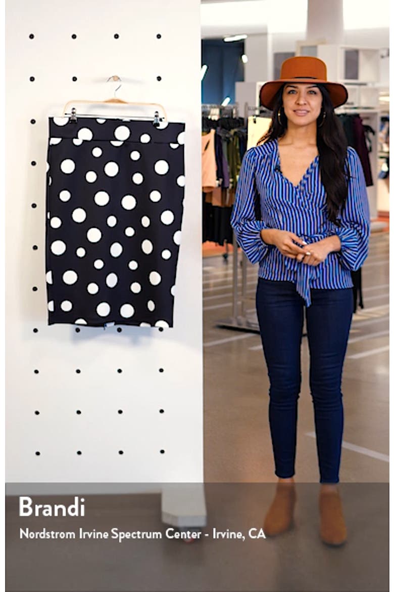 Polka Dot Neoprene Pencil Skirt video