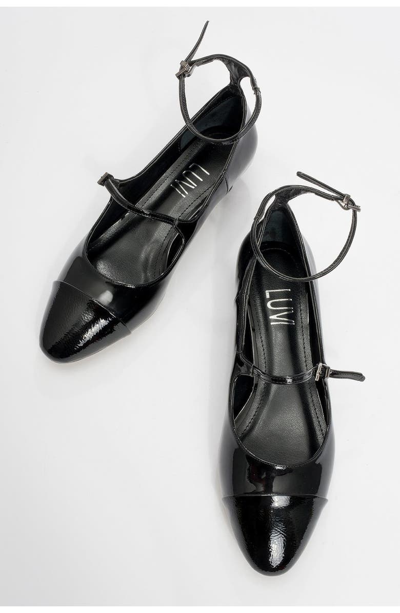 Prologue Shoes Uster Low Heel Mary Jane Pump, Alternate, color, Black Patent