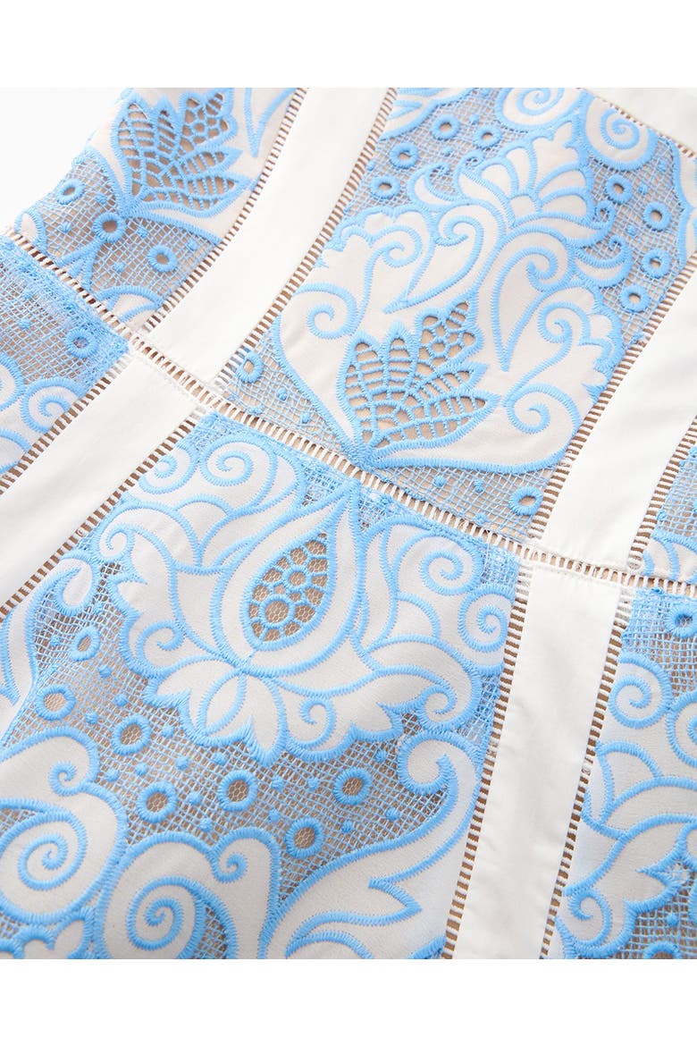 Gisele Embroidered Maxi Dress, Alternate, color, Blue