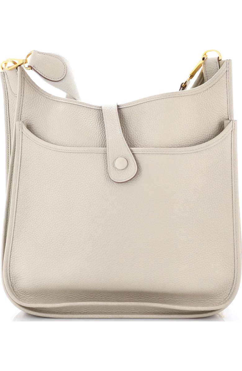 Pre-Owned Hermes Evelyne Bag Gen III Clemence GM, Alternate, color, Beton
