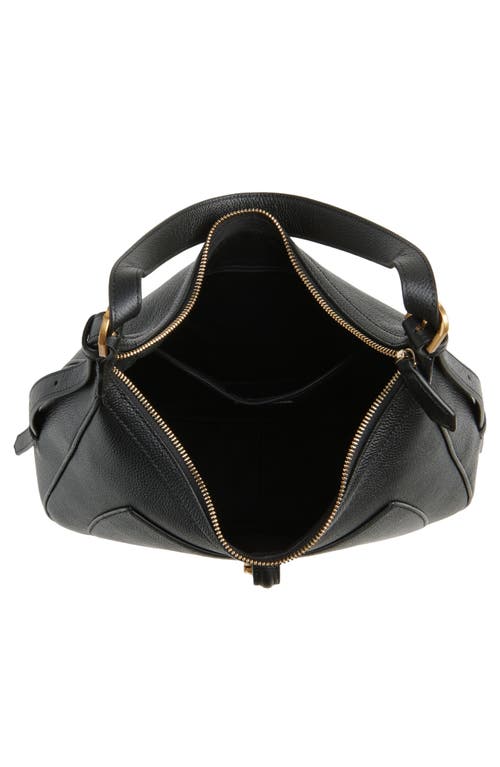 Demellier Siena Leather Hobo Bag In Black