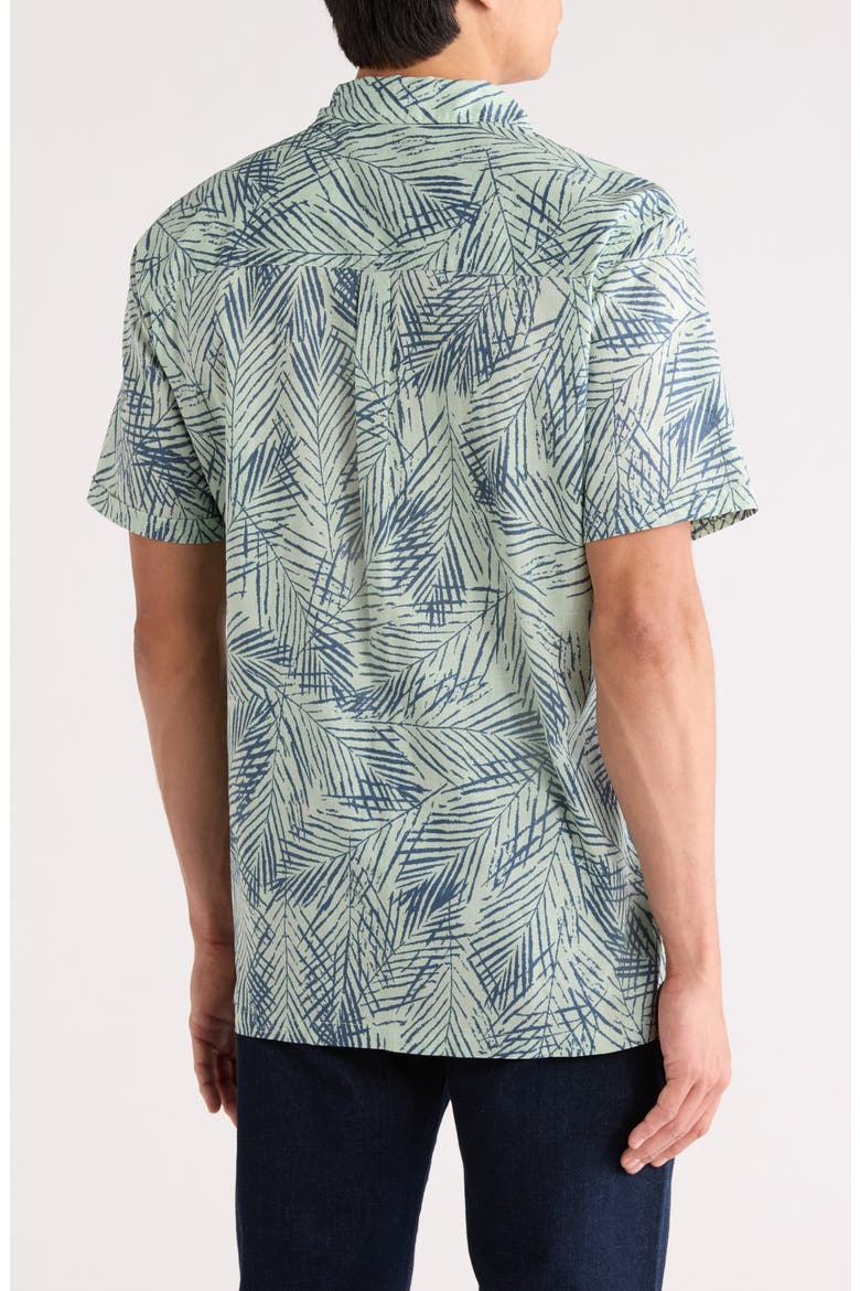 Falmouth Linen & Cotton Camp Shirt, Alternate, color, PALE APPLE