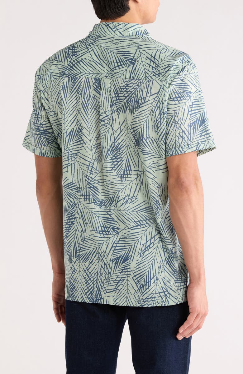 Barbour Falmouth Linen & Cotton Camp Shirt, Alternate, color, Pale Apple