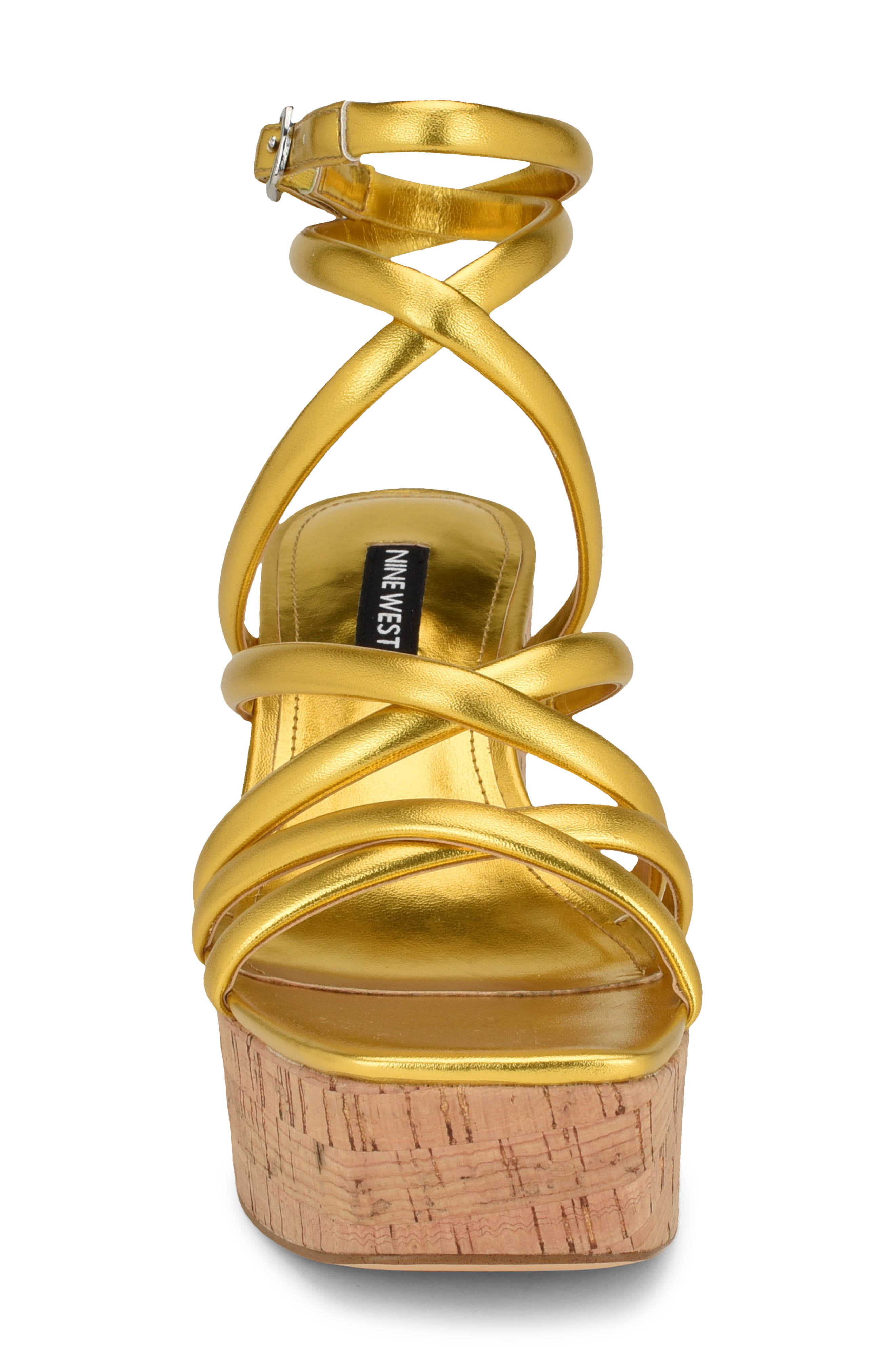 Corke Ankle Strap Platform Sandal, Alternate, color, YELLOW