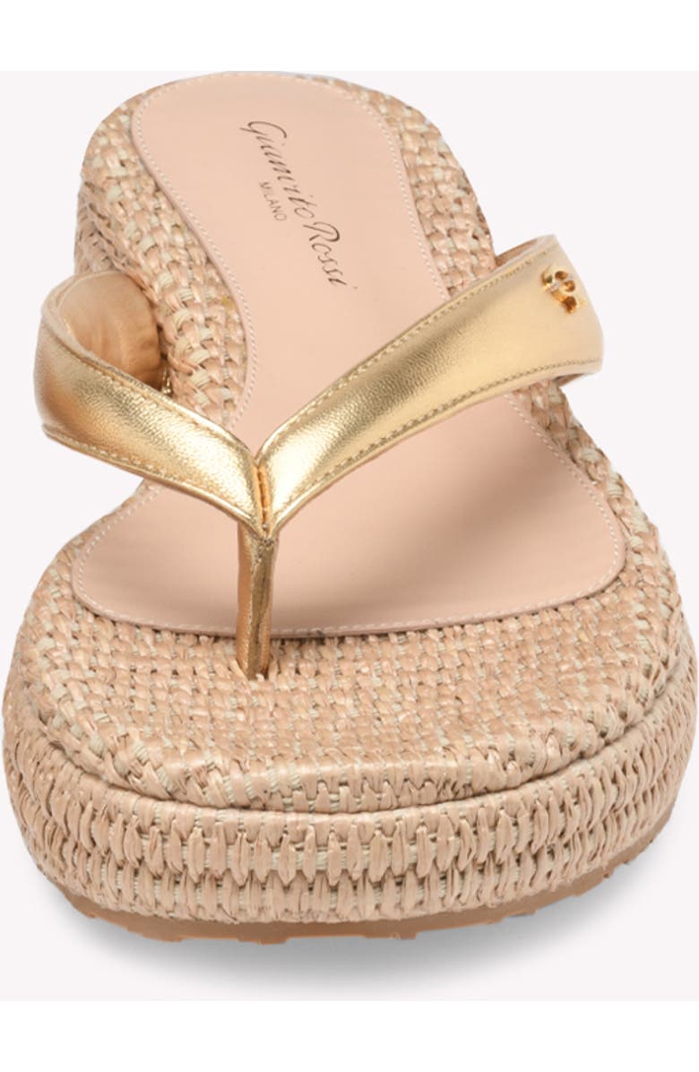 Gianvito Rossi Thaiti Thong Sandals, Alternate, color, Metallic Gold