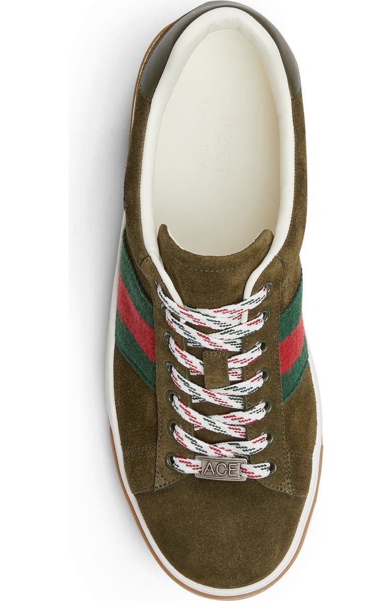 Gucci Ace Sneaker, Alternate, color, Dark Green Bottle