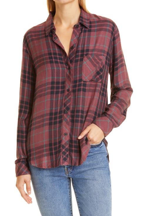 Hunter Plaid Button-Up Shirt
