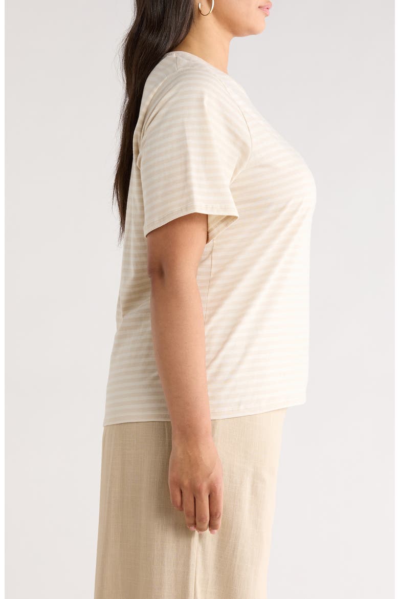 Relaxed Fit Pima Cotton Crewneck T-Shirt, Alternate, color, BEIGE- IVORY DAPHNEY STP