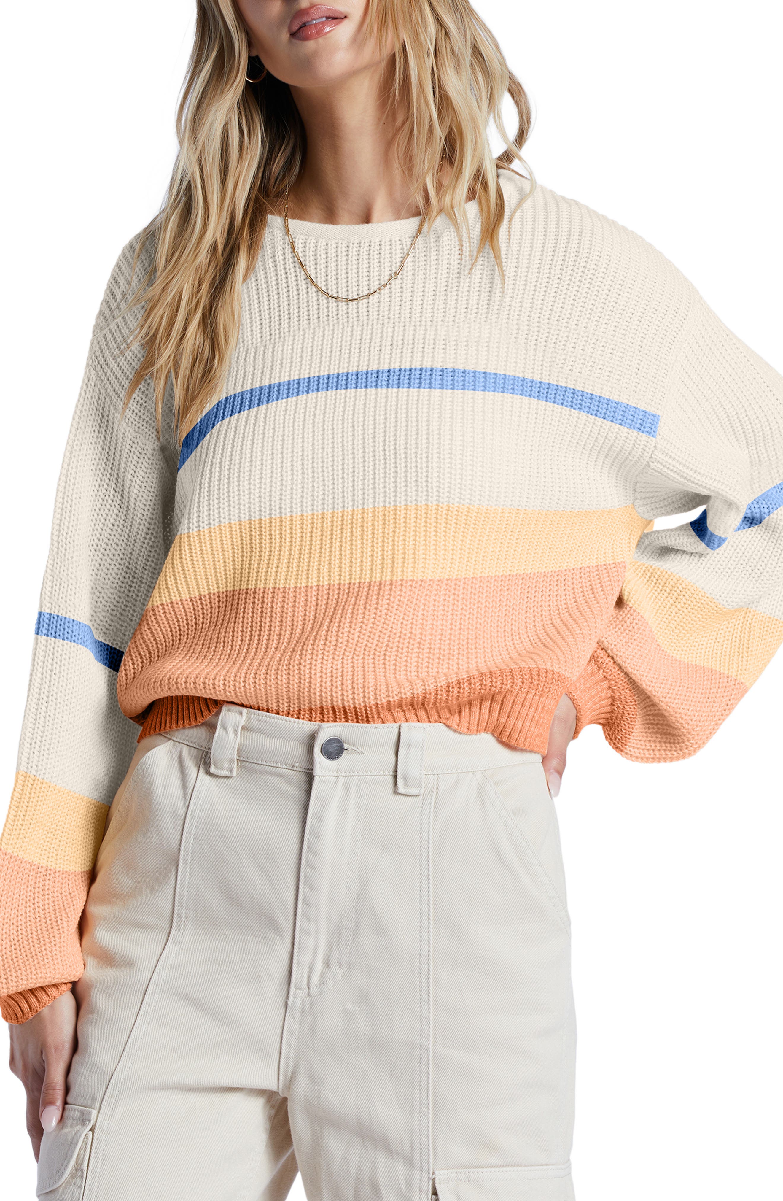 Billabong Changing Tides Stripe Sweater (Women) | Nordstromrack
