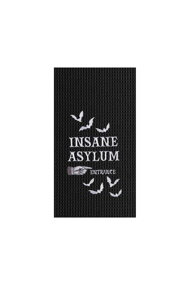 Insane Asylum Halloween Towel, Main, color, Orange
