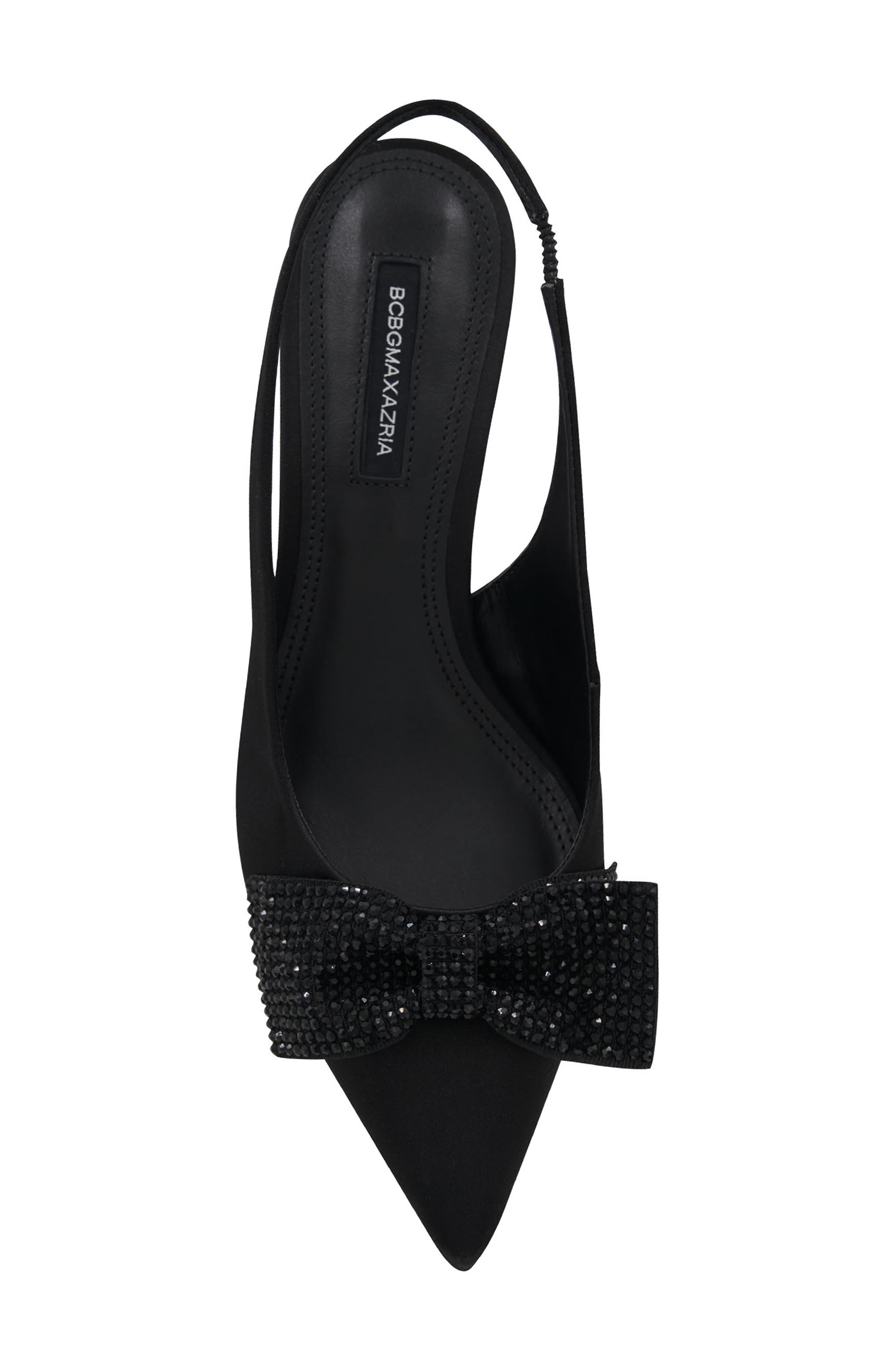 BCBGMAXAZRIA Archie Pointed Toe Slingback Pump, Alternate, color, Black