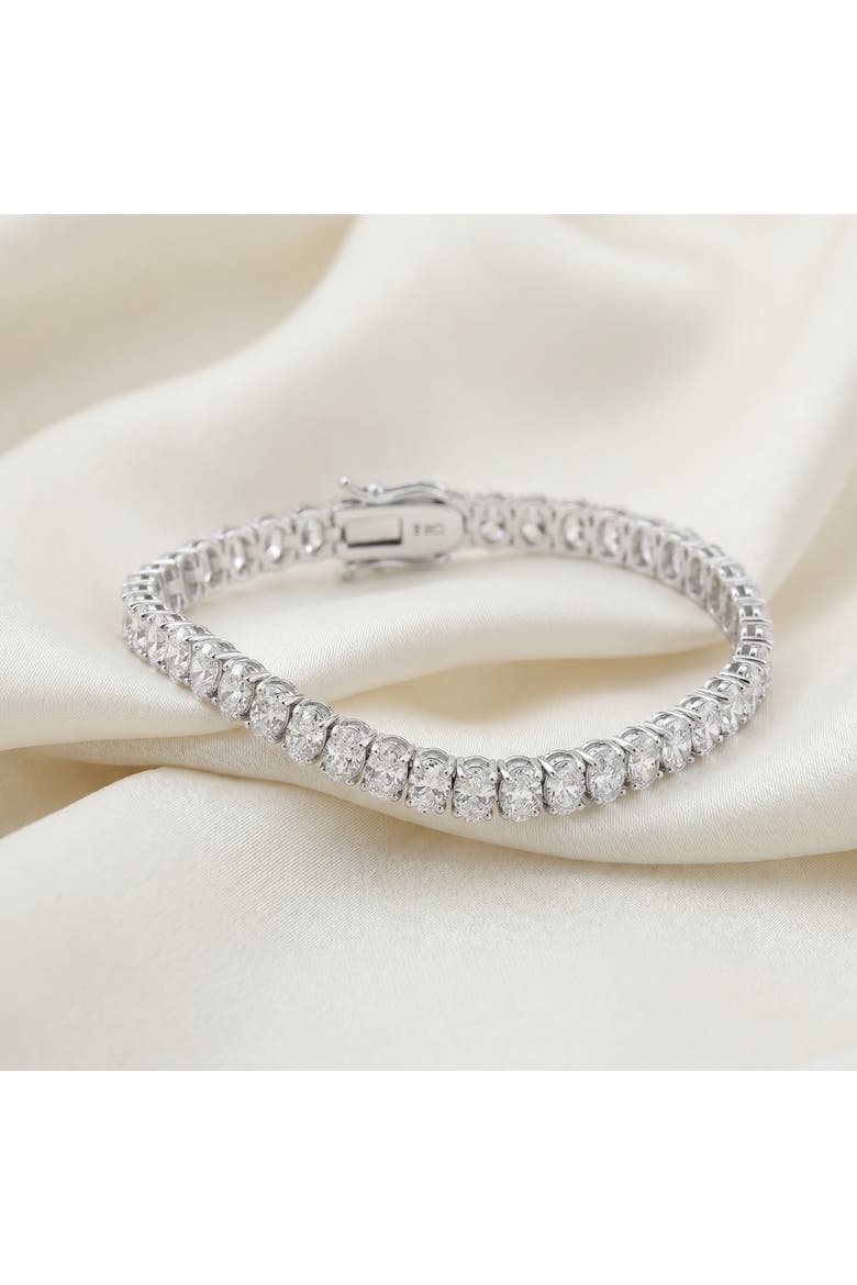 16Ct TW Oval Diamond Tennis Bracelet 14k Gold 7" Lab Grown, Alternate, color, White Gold