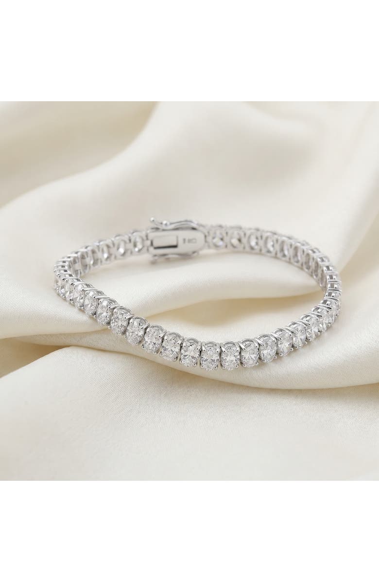 Bliss Diamond 16Ct TW Oval Diamond Tennis Bracelet 14k Gold 7" Lab Grown, Alternate, color, White Gold