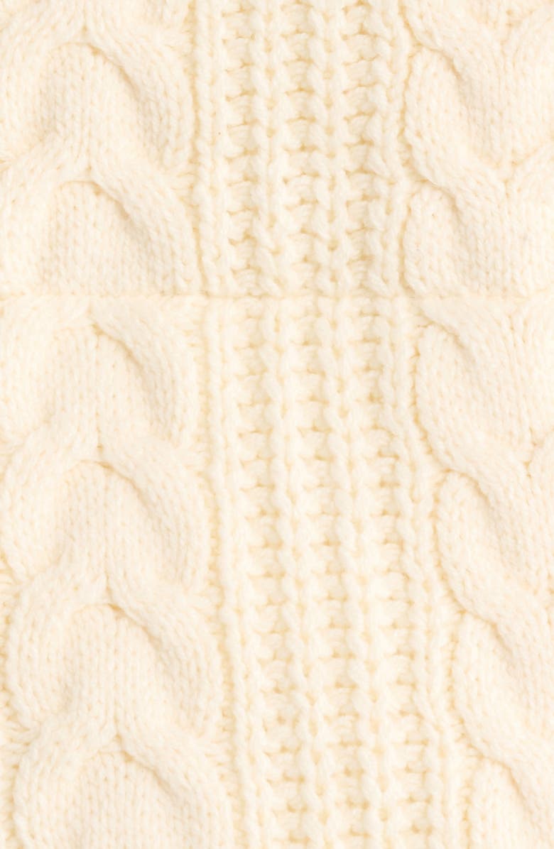 Marine Layer Alba Cable Knit Puffer Vest, Alternate, color, Antique White