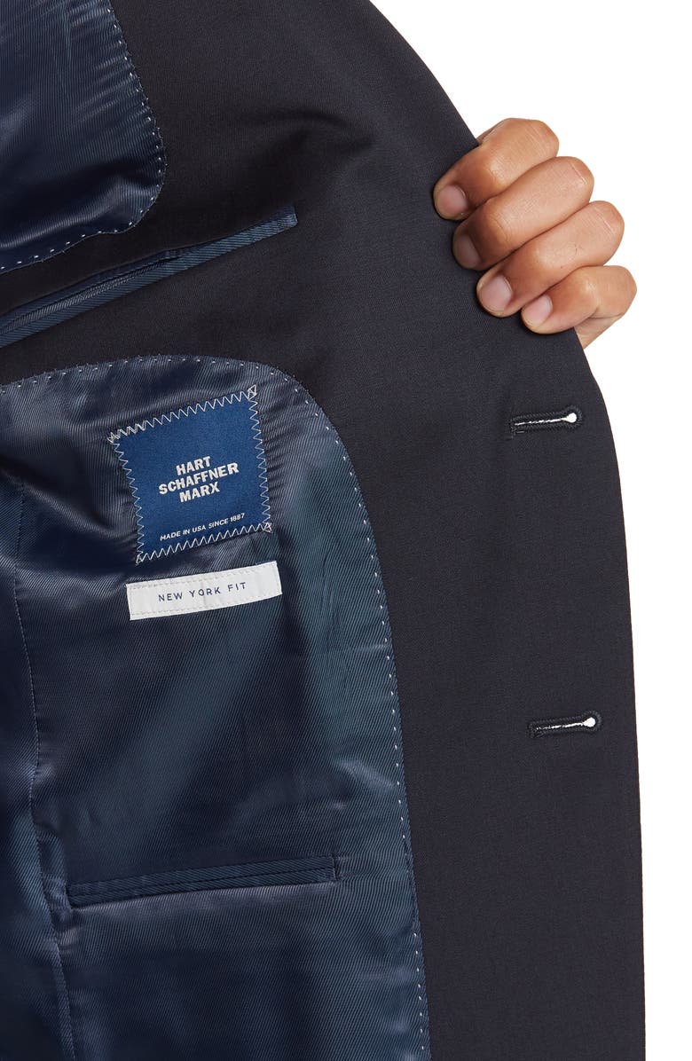 Hart Schaffner Marx New York Notch Collar Two Button Wool Suit, Alternate, color, 