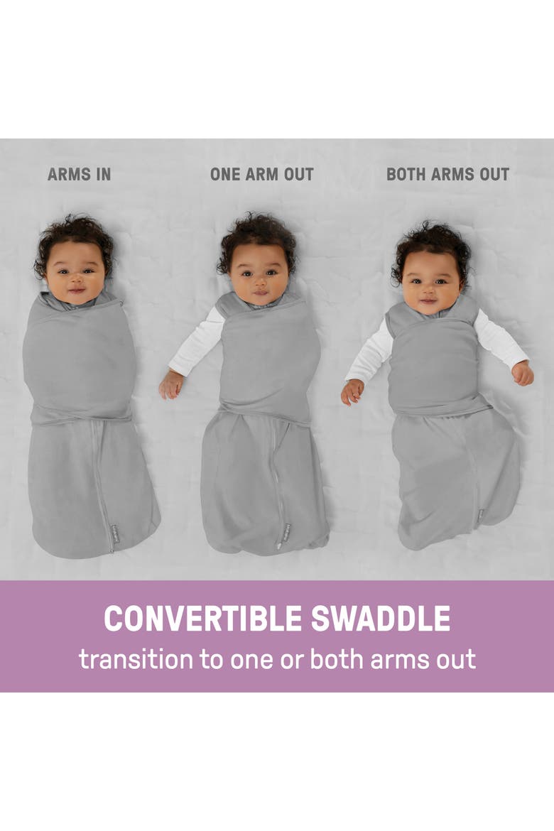 SwaddleMe by Ingenuity Arms Free Convertible Baby Swaddle, Alternate, color, GREY