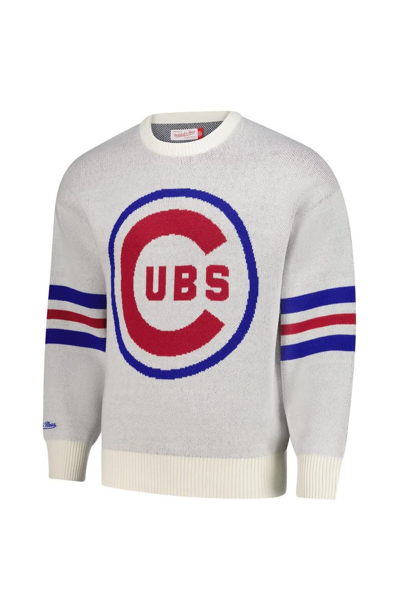 Mitchell & Ness Men's Mitchell & Ness Cream Chicago Cubs Retro Pullover Sweater, Alternate, color, Cream