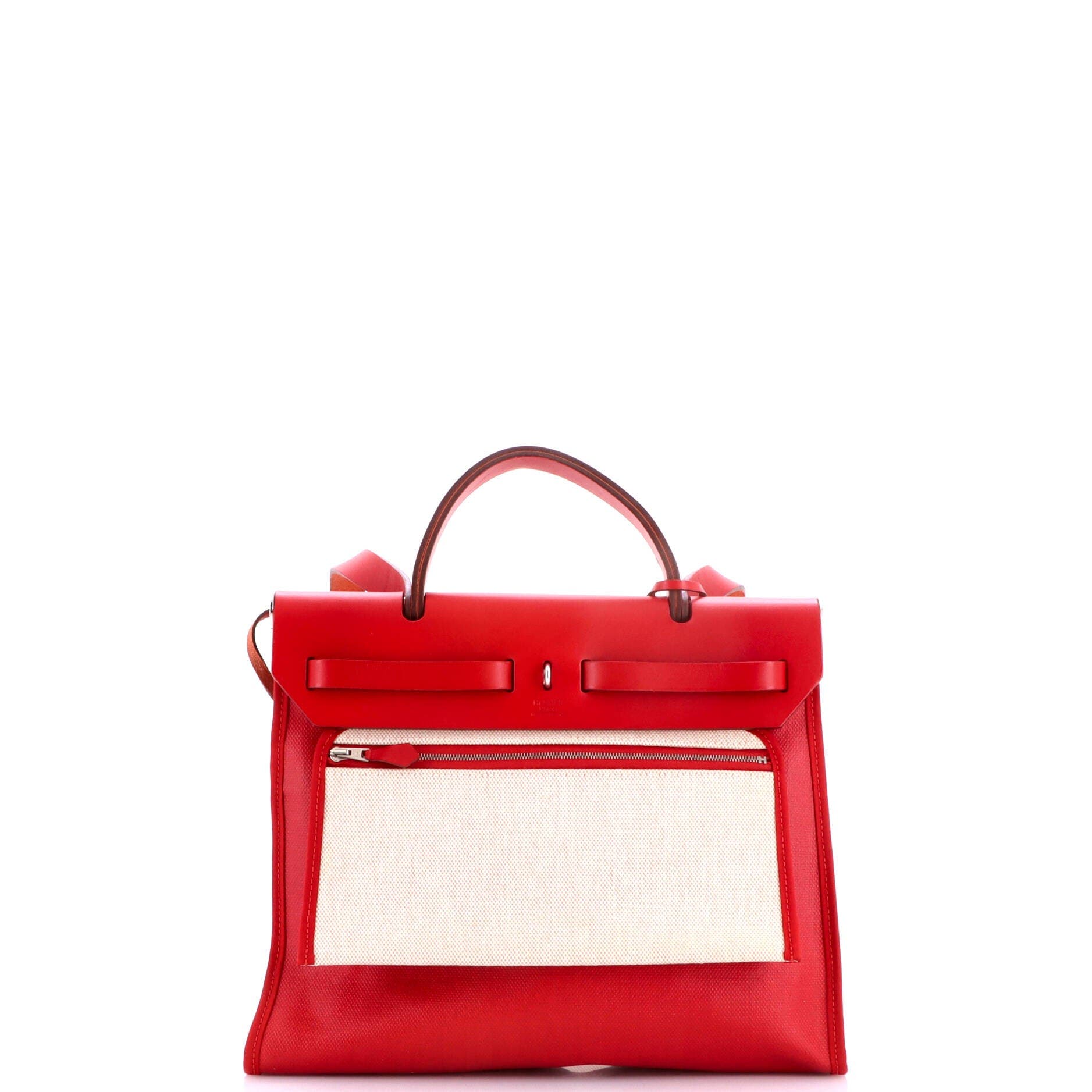 Herbag Zip Berline Vache Canvas and Leather 31, Alternate, color, Red
