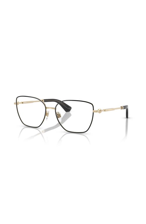 Burberry 56mm Cat Eye Optical Glasses In Black