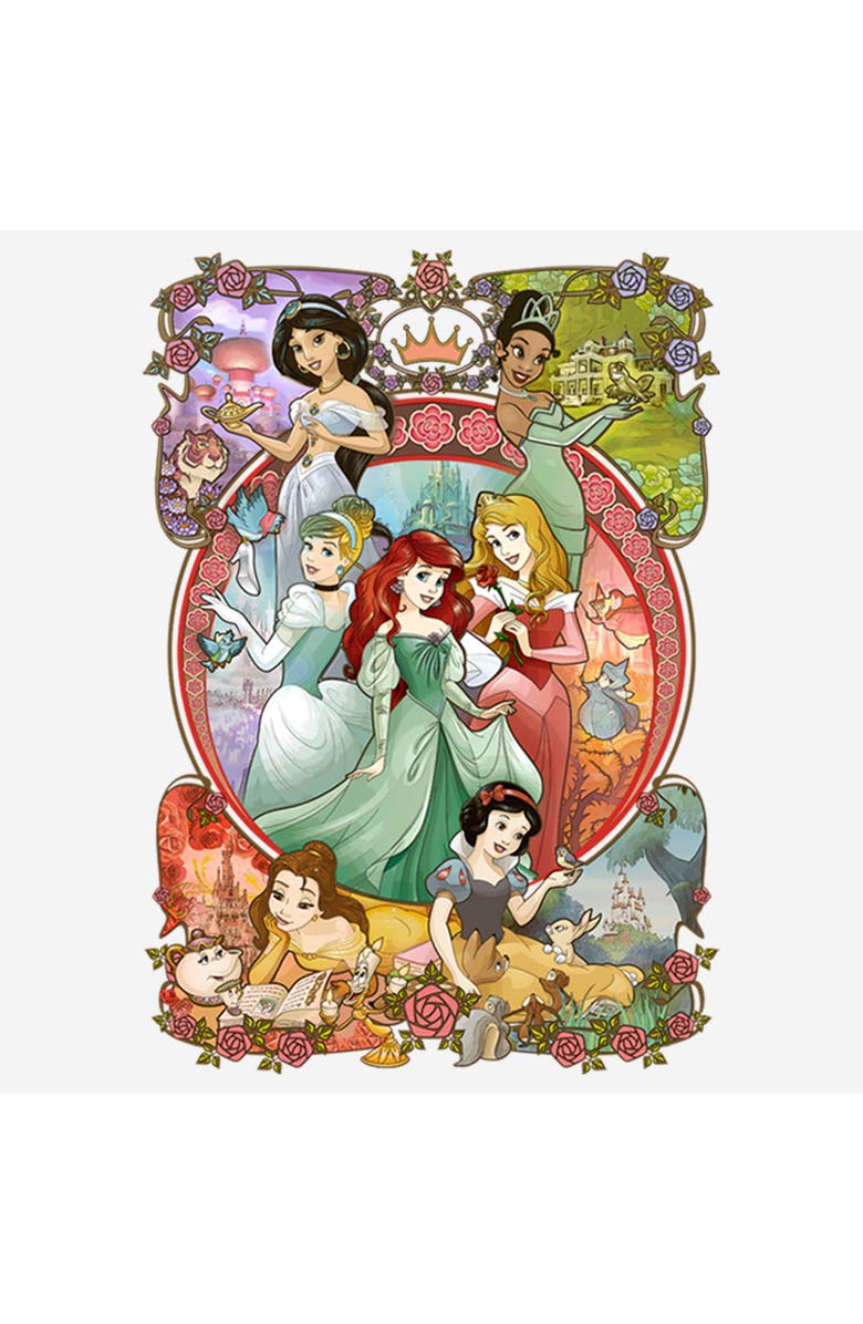 Disney Women's Disney Vintage Collage  Graphic T-Shirt, Alternate, color, White