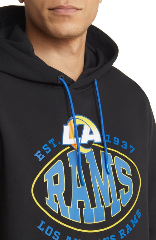 Hugo Boss Boss X Nfl Touchback Graphic Hoodie In Los Angeles Rams Black