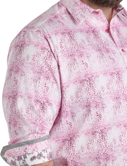 Robert Graham By Dxl Big & Tall Dreamweaver Sport Shirt In Pink