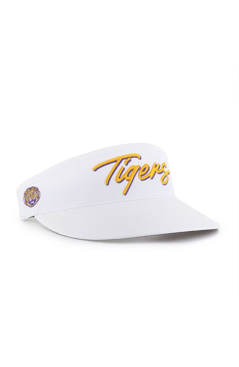 '47 Men's '47 White LSU Tigers Melbourne brrr° Adjustable Visor, Main, color, 