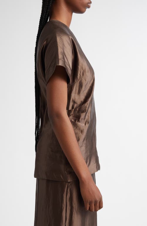 LOULOU DE SAISON LOULOU DE SAISON PERO LINEN & SILK SATIN TOP