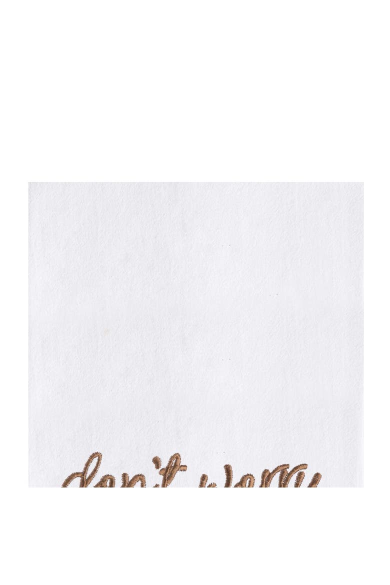 Don't Worry Beach Happy Dishtowel, Alternate, color, Brown
