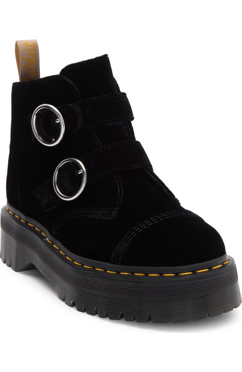 Dr. Martens Devon Double Buckle Velvet Chukka Boot, Main, color,