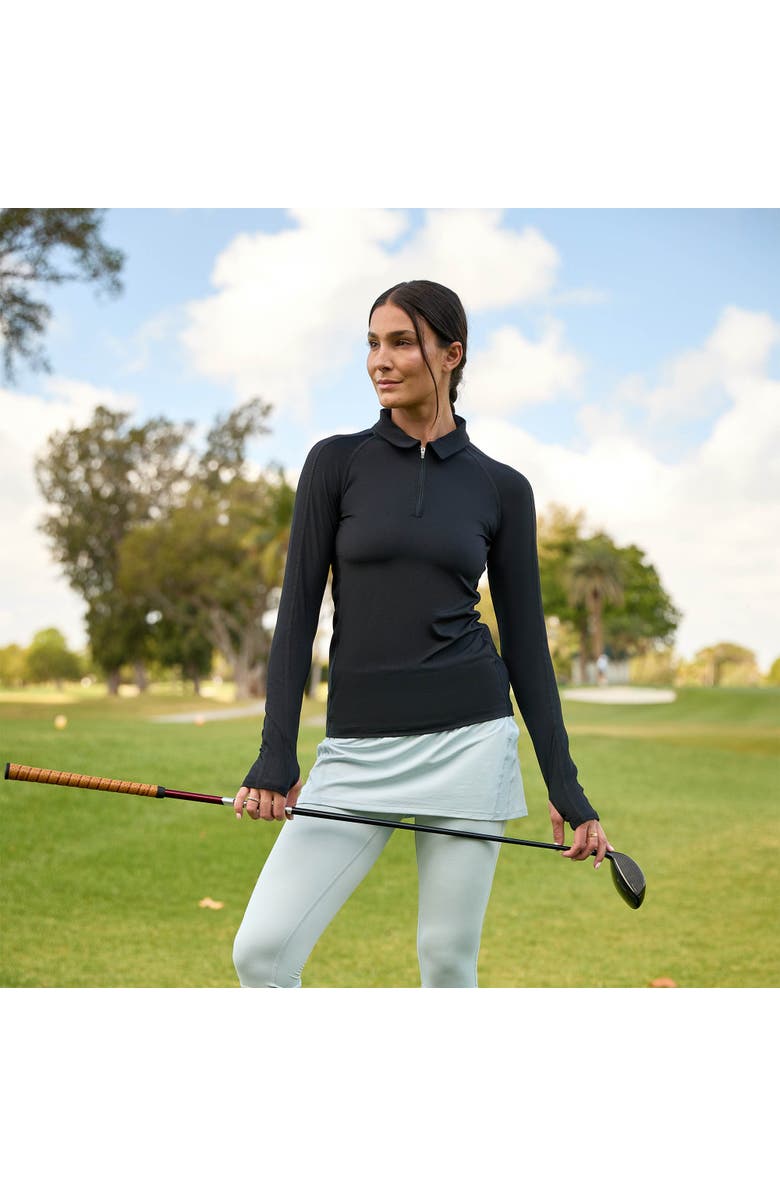 BloqUV Women's Quarter Zip Polo Shirt, Alternate, color, Black