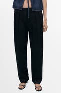 MANGO Straight Leg Cotton Pants