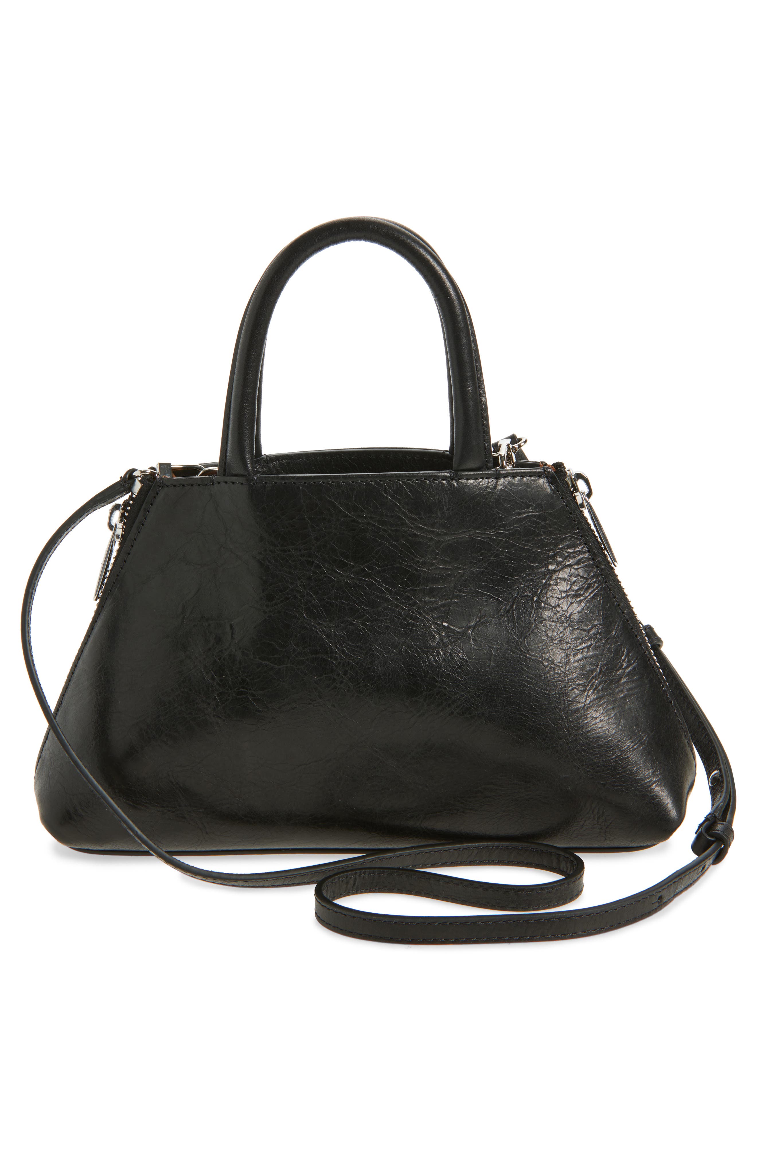 Coperni Mini Data Leather Top Handle Bag, Alternate, color, Blk Black