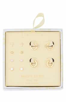 Leith Assorted 6-Pack Cubic Zirconia & Faux Pearl Earrings