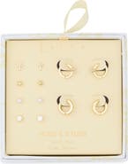 Leith Assorted 6-Pack Cubic Zirconia & Faux Pearl Earrings