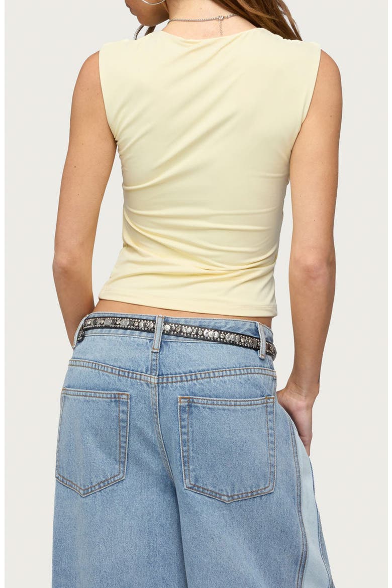 Miranda Twist Cutout Top, Alternate, color, YELLOW