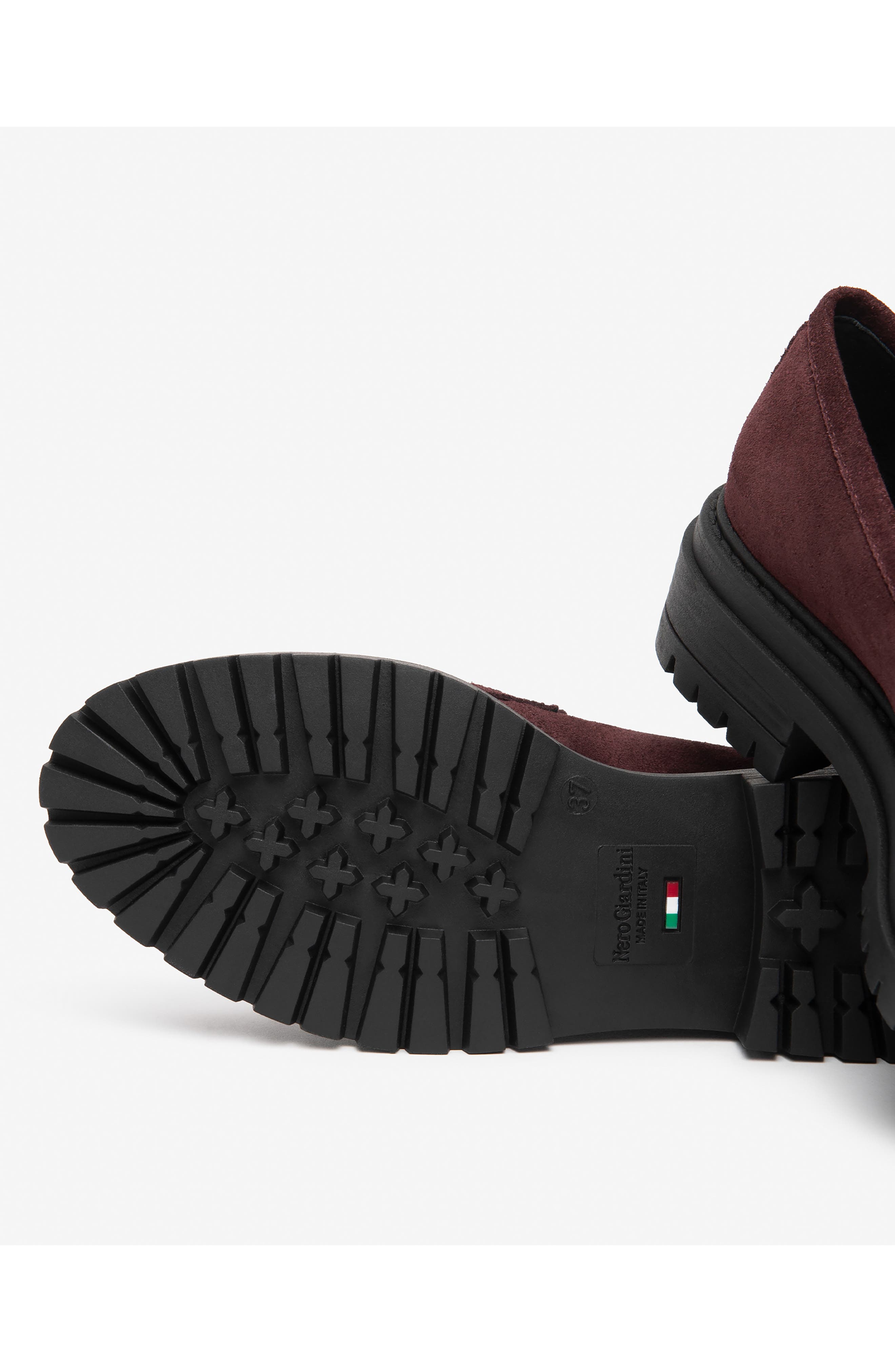 Lug Loafer, Alternate, color, BORDEAUX