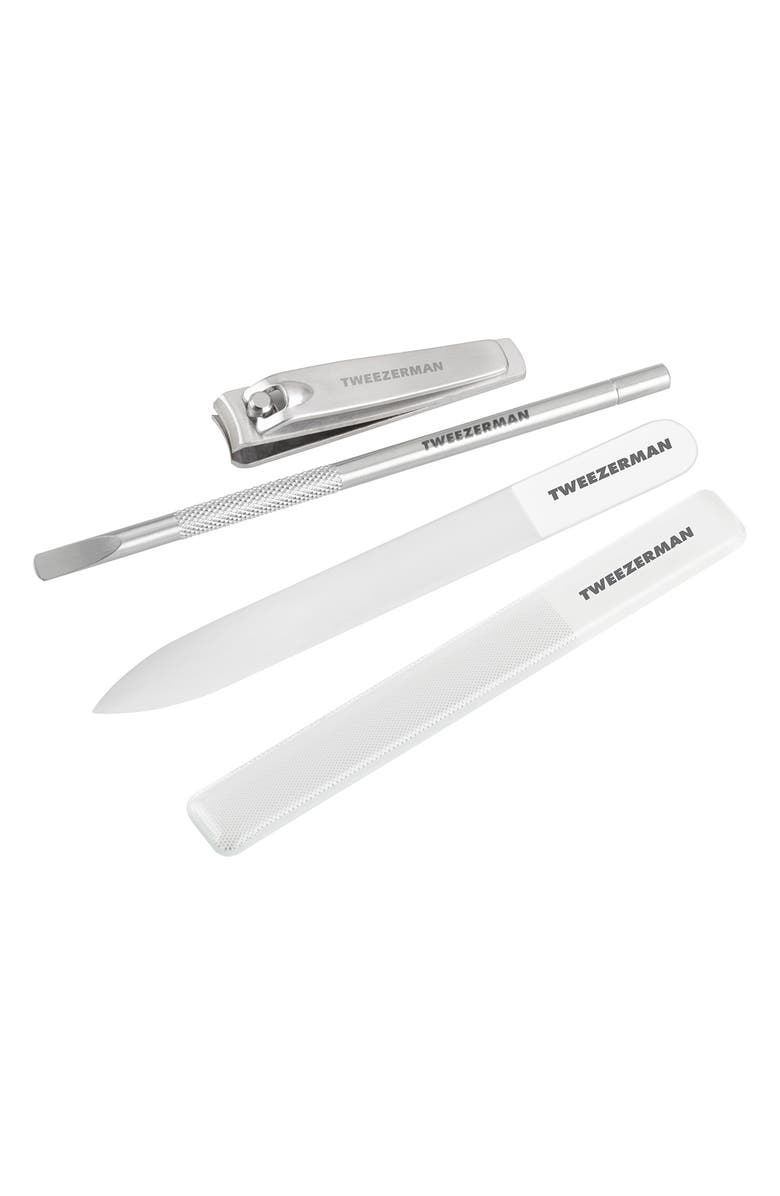 TWEEZERMAN Glass Manicure Set, Main, color,