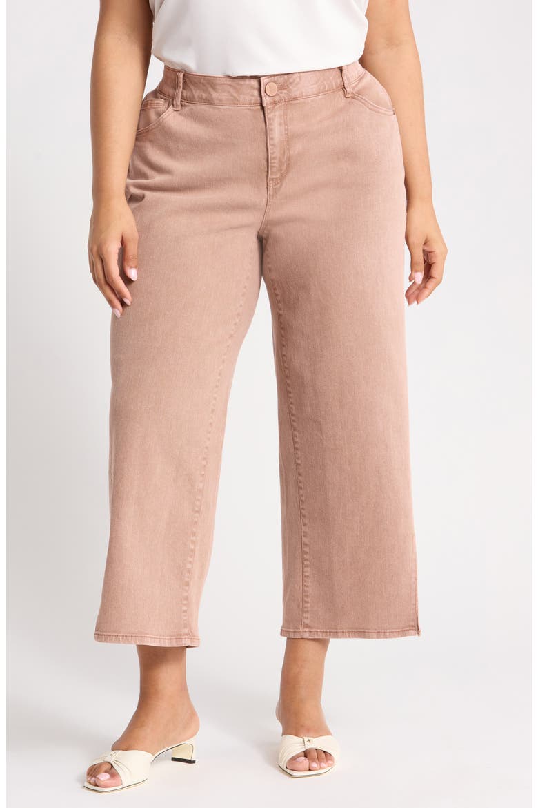 Sam Side Slit High Waist Wide Leg Jeans, Main, color, WASHED SOFT MINK