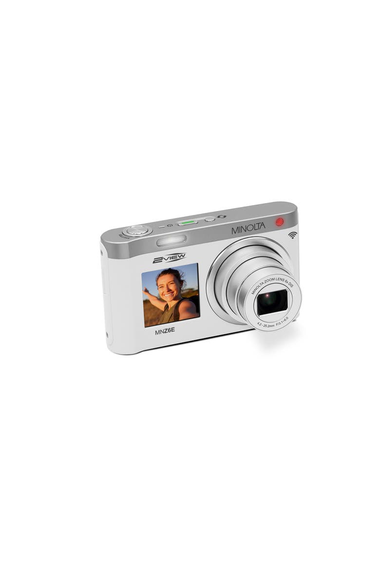 MNZ6E 2VIEW 64 MP / 4K Dual Screen Camera w/6X Zoom, Alternate, color, White