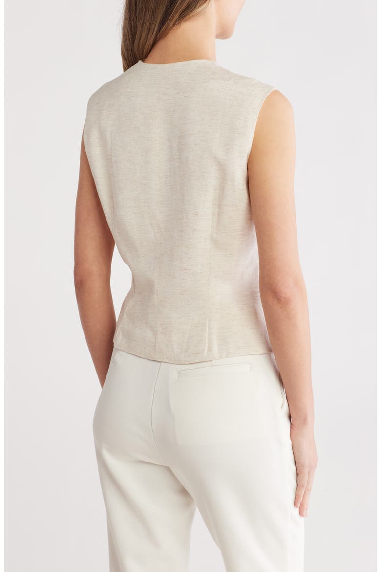 Asymmetric Button Front Vest, Alternate, color, SAND