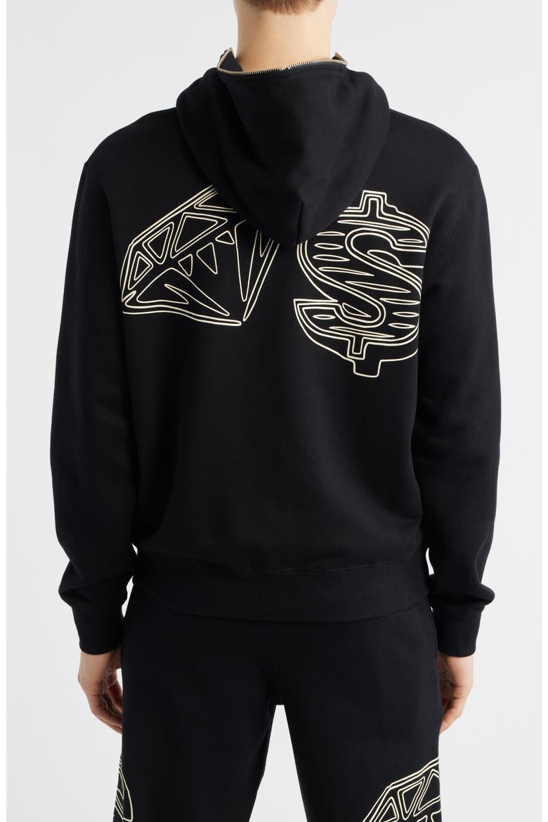 BB Karat Zip Up Hoodie, Alternate, color, BLACK